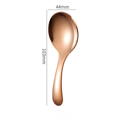 Mini Portable Stainless Steel Spoon Fork Set Storage Dessert Fruit Tool for Work School Short Handle Tableware Suitable for Kids