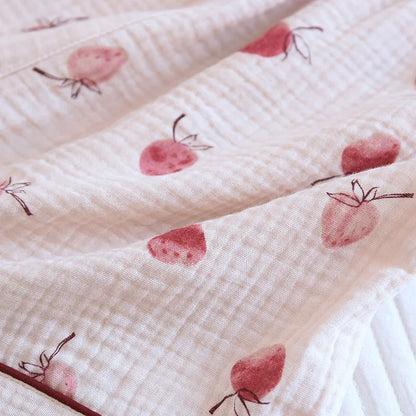 Summer pajamas short-sleeved shorts two-piece cotton crepe