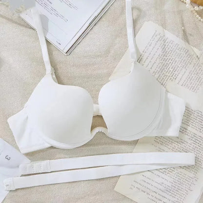 Women Push Up Bra Backless Bras Low Cut Sexy Plunge Brassiere Open Back Underwear Invisible Bra Seamless Deep U Lingerie