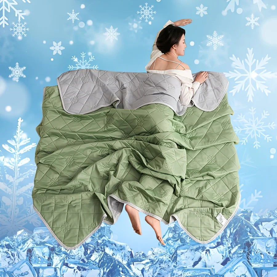 Cool Feeling Blanket Antibacterial Ice Cream Summer Quilt Washable Solid Color