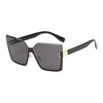 European & American Style Half-frame Metal Anti-UV Slip Sunglasses