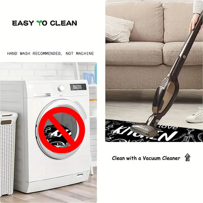 1pc long strip thickened kitchen floor mat flannel non-slip bathroom absorbent mat home door dirt-resistant