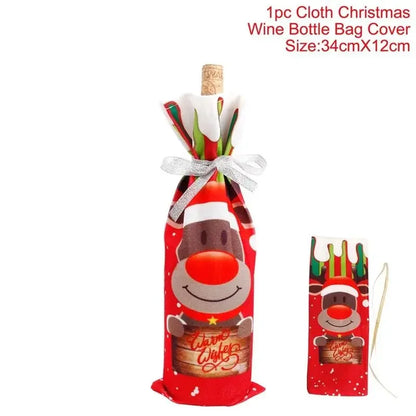 Christmas Wine Bottle Decoration