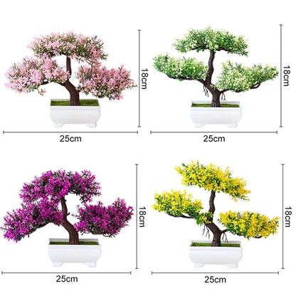 Artificial Potted Plants Bonsai Small Tree Plant Flowers Home Decor