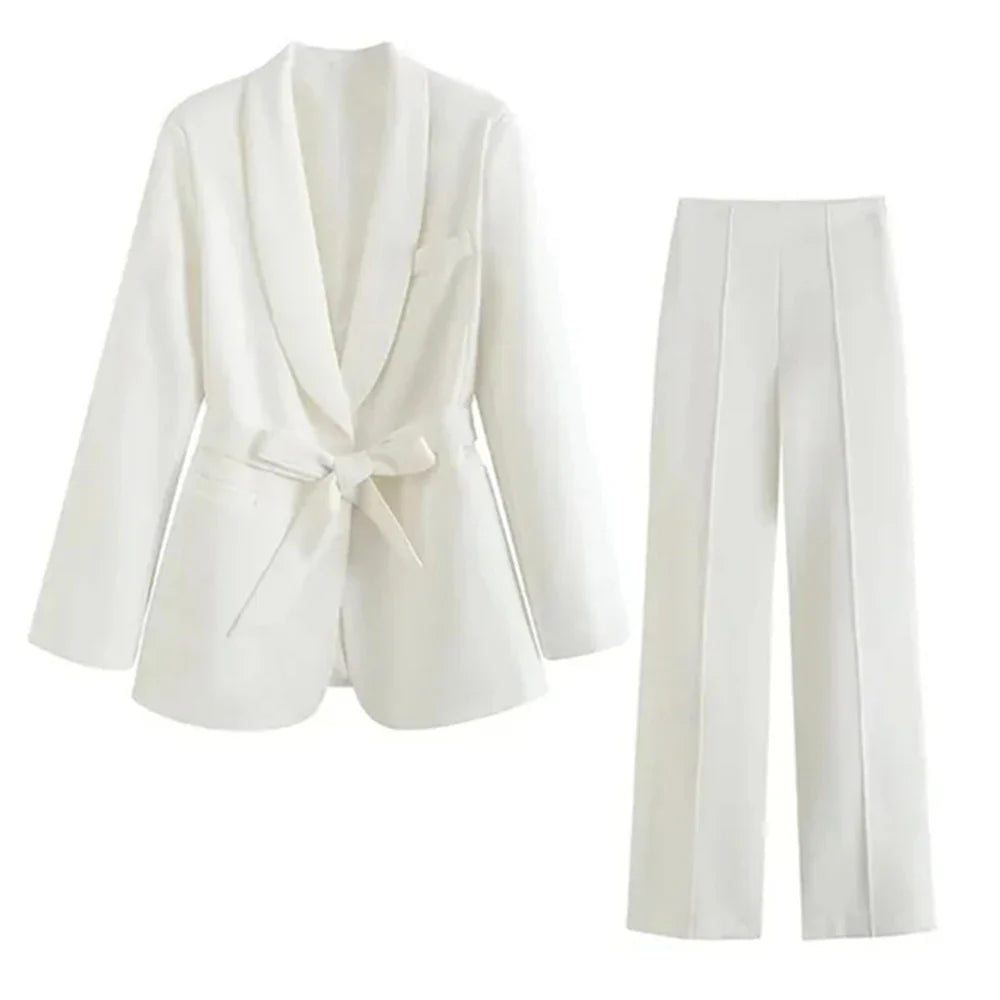 Maternity Photoshoot Suit Lace Up Long Sleeve Blazer