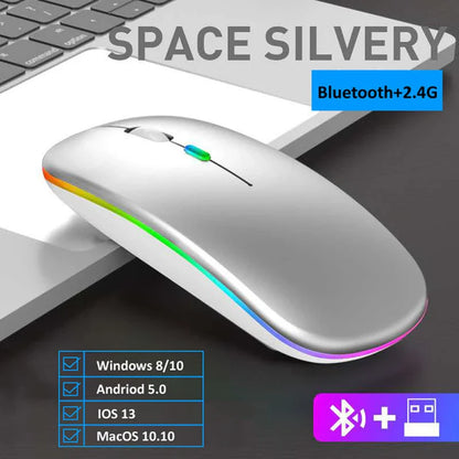 LED Wireless Mouse USB Rechargeable