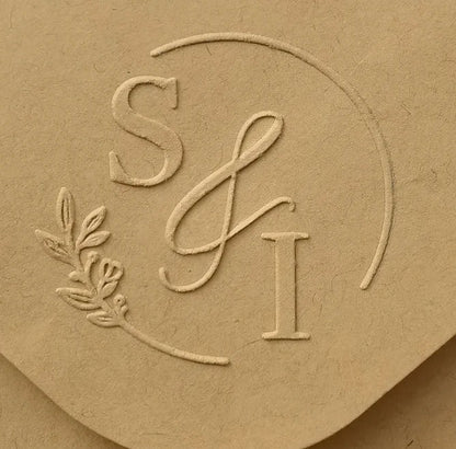 Custom Initials Embosser stamp,Book Embosser Personalized Wedding Embossing Stamp, Address Stamp, Form the Library Embosser