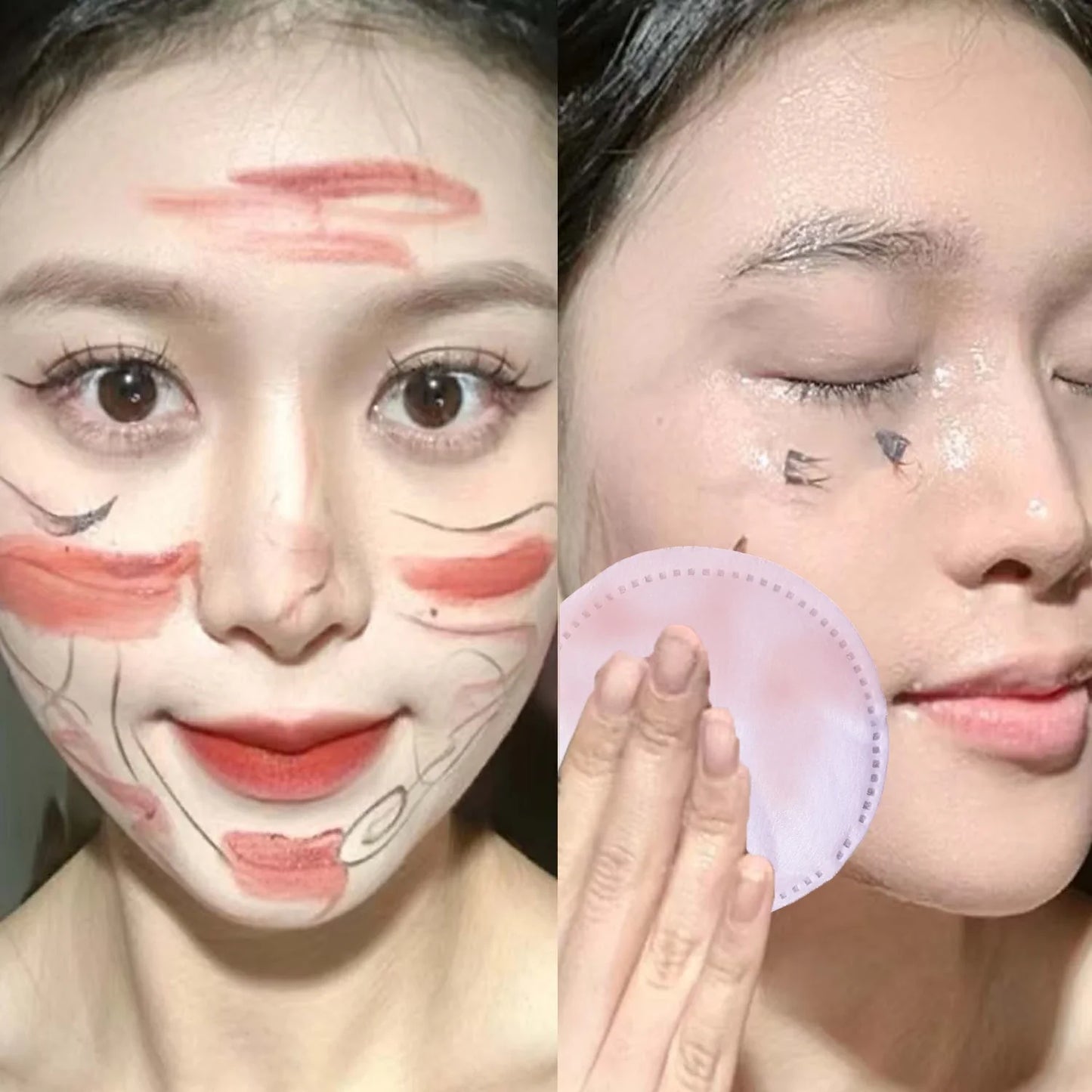 Disposable Soft and Breathable Circular Makeup Remover Pads Doubles Sided Cotton Pads Non-Irritating for Daily Facial Cleaning