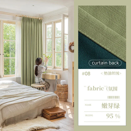 Super Soft Chenille High Blackout Curtains for Bedroom Living Room Romantic Colors Three-dimensional Texture Customize Size