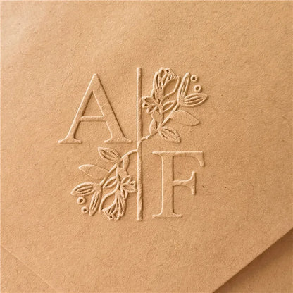 Custom Initials Embosser stamp,Book Embosser Personalized Wedding Embossing Stamp, Address Stamp, Form the Library Embosser