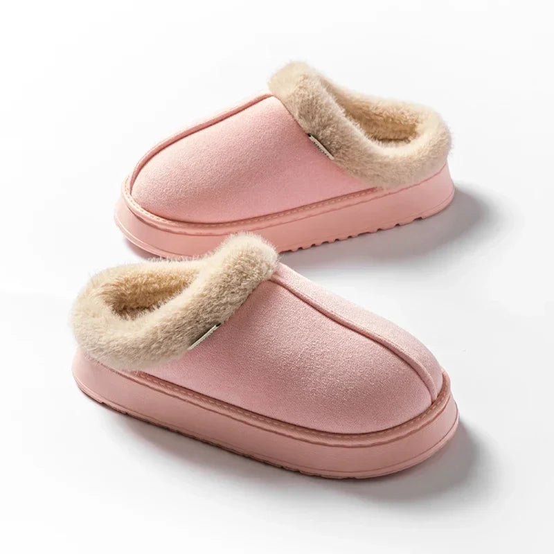 Women Fluffy Slippers for Autumn Winter Indoor EVA Thick Sole Anti-Slip Warm Unisex House Shoes