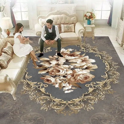 Luxury European Carpets for Living Room, Bedroom 200x300 Large Area Rugs Rug Washable