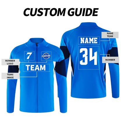 Men's Football Jogging Soccer Training Tracksuit Sportswear Autumn Winter Customizable Logo if needed it