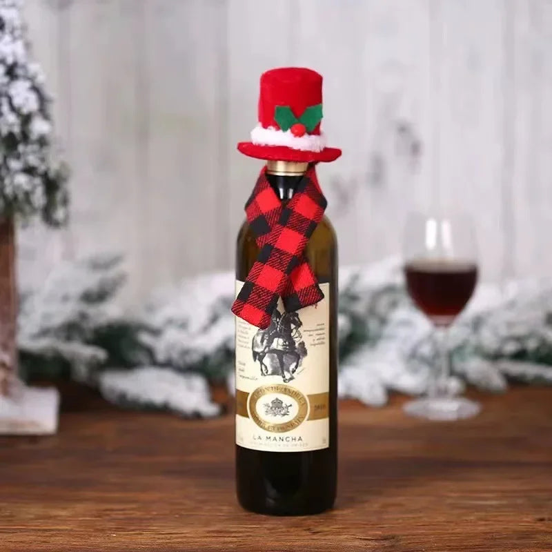 Christmas Wine Bottle Decoration