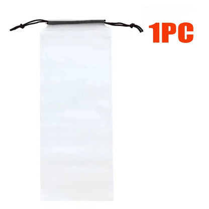 Umbrella Storage Bag Translucent Plastic Waterproof Anti-dirty Umbrella Cover Reusable Portable Drawstring Bags Home Storage