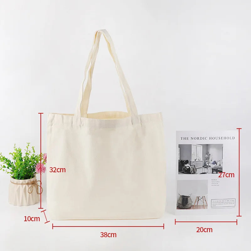 Bulk Wholesale 100pcs/Lot Reusable Cotton Bag Custom Canvas Shopping Tote Bags with Logo