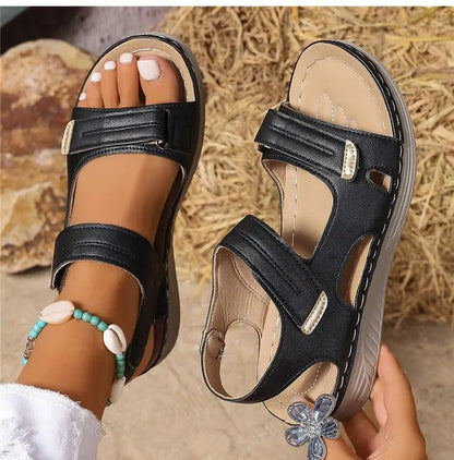 Women Summer Walking Sandals Shoes Wedge Non-Slip