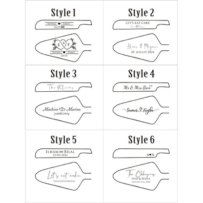 1 Set Personalize Steel Cake Shovel Set Customized Stainless Bread Pizza Knife Spatula Wedding Party Gift