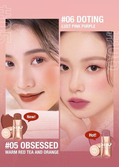 Lipstick Blush Stick 3-in-1 Eyes Cheek and Lip Tint Waterproof Lightweight Cream