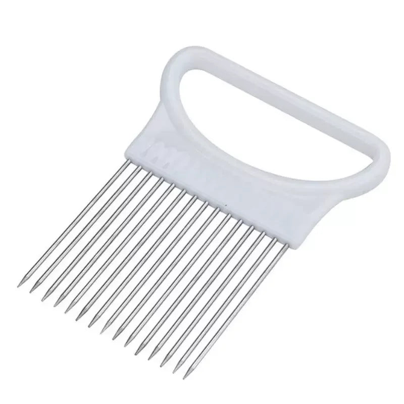 Effortlessly Slice Onions Slicer Holder Kitchen Stainless Steel