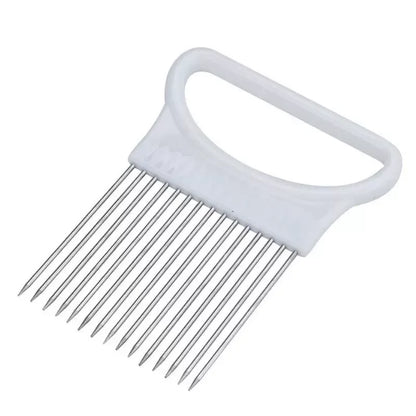 Effortlessly Slice Onions Slicer Holder Kitchen Stainless Steel