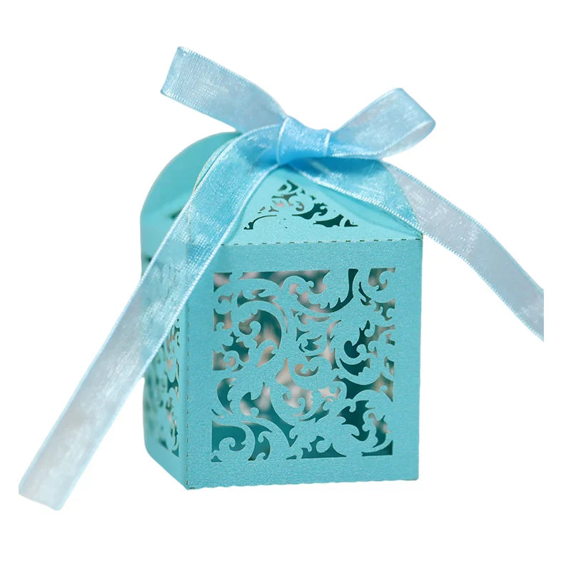 20/50Pcs Flower Vine Candy Boxes Wedding Favor Gift Packaging Box Sweet Bag With Ribbon Valentine's Day Birthday Party Supplies