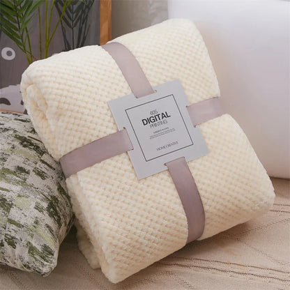 Baby Blanket Soft Fleece Infant Thick Quilt Wrap Warm Blanket