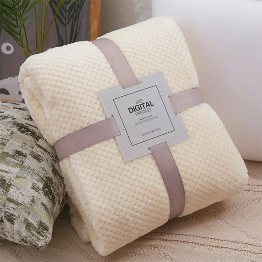 Baby Blanket Soft Fleece Infant Thick Quilt Wrap Warm Blanket