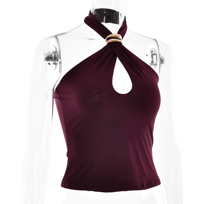 Women Off Shoulder Crop Slim Summer Shirt