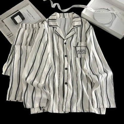 Men Spring Cloud Cotton Pajama Set Sleepwear