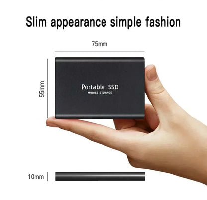 16TB Large Capacity External Hard Drive Quiet Operation Mobile Storage SSD USB3.2 Type-C High Speed Solid Stae Disk For PC MAC
