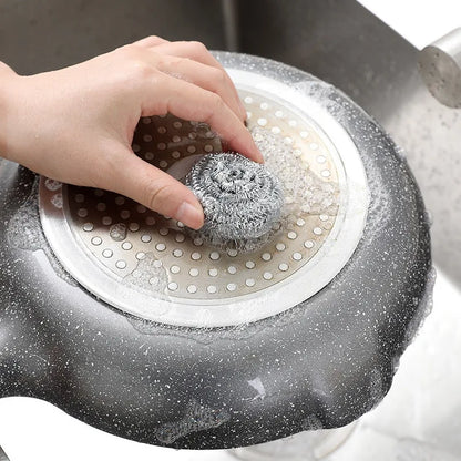 30/1pcs Steel Wire Dishwashing Cleaning Ball Kitchen Pot Pans Dishes Oil Rust Remover Brushes