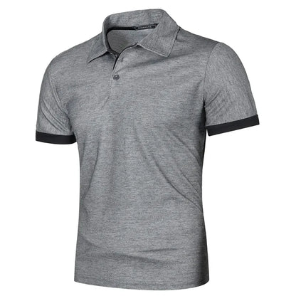 New Mens Short Sleeve Polo Shirt Solid Color