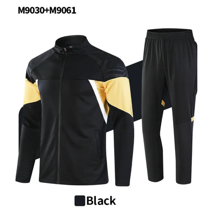 Men's Football Jogging Soccer Training Tracksuit Sportswear Autumn Winter Customizable Logo if needed it