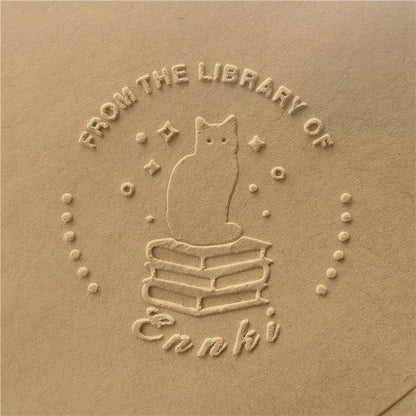 Custom Initials Embosser stamp,Book Embosser Personalized Wedding Embossing Stamp, Address Stamp, Form the Library Embosser