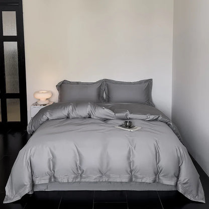 Luxury 1000TC Egyptian Cotton Solid Color Hotel Style Embroidery Bedding Duvet cover Set