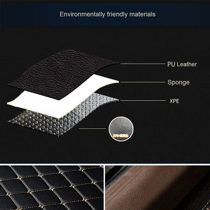 5Pcs Car Floor Mats PU Leather Waterproof Auto Foot Pad Protector pads Fashion Universal Car Carpet Cushion For All Seasons