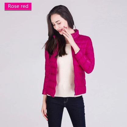 Women Ultra Lightweight Packable Travel All Season Puffer Coats Slim Fit