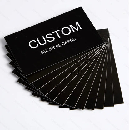200/500/1000pcs Customizable Cards, Personalized Business Cards with Acrylic Storage Box, Waterproof Thank You Invitations
