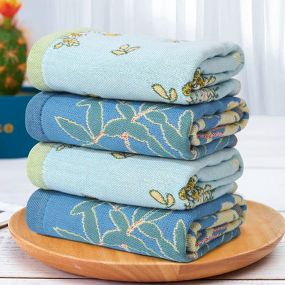 Vintage Pure Cotton Gauze Hand Towel, Small Hangable Towel, Absorbent and Lint-Free