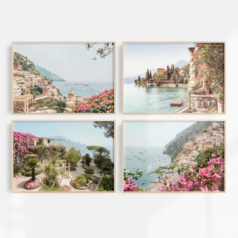 Italian coast printed canvas