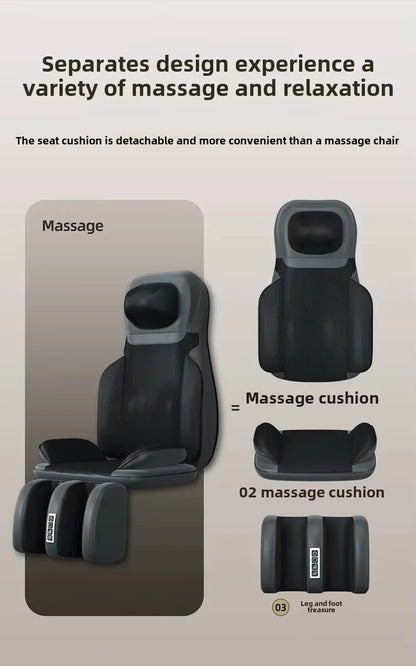 5 in 1 Folding Chair Type Massager Massage Chair Power Full Body Massager Neck Shoulder Rolling Pad Waist Back Cervical Spine Cu