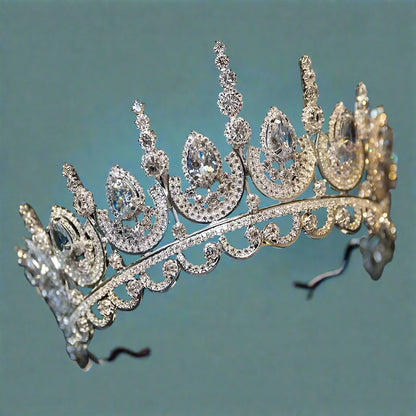 Zircon Wedding Crown Luxury Zircon Diadem Rhinestone Headpiece Bridal Hair Jewelry