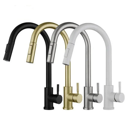 Kitchen Faucet Two Function Single Handle Pull Out Mixer Hot and Cold Water Taps