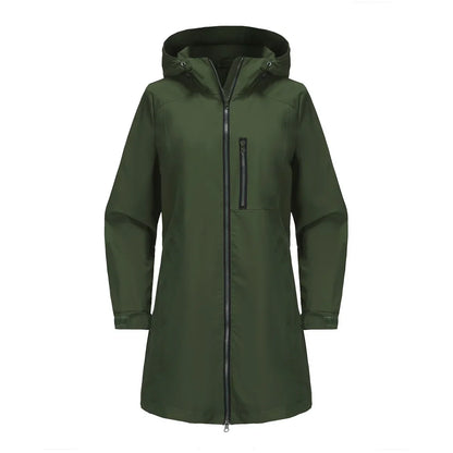 Spring Women's Hooded Long Jacket, Size S-3XL