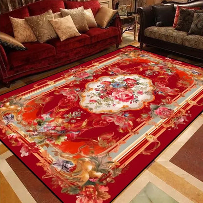 Luxury European Floral Carpets for Living Room Bedroom Carpet Home