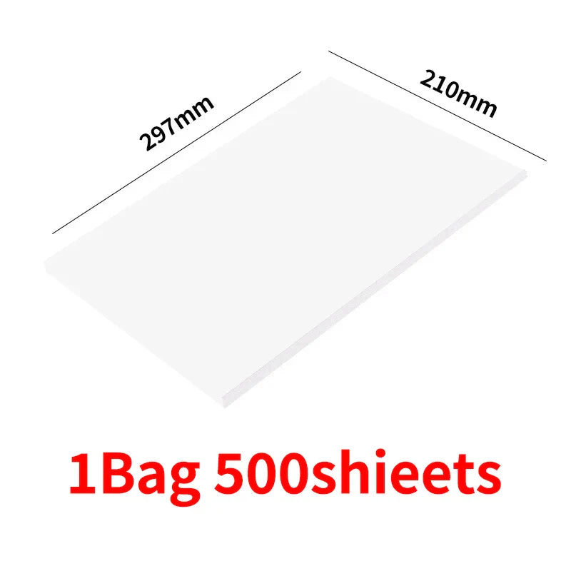 500/1000/1500/2000/2500 sheets of processed white paper, draft paper, office supplies, high whiteness A4 printing paper