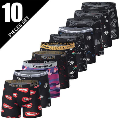 5/10 Pack Multi-size Men's Short Boxers Leisure Sports Elastic Waist