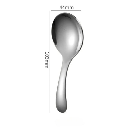 Mini Portable Stainless Steel Spoon Fork Set Storage Dessert Fruit Tool for Work School Short Handle Tableware Suitable for Kids