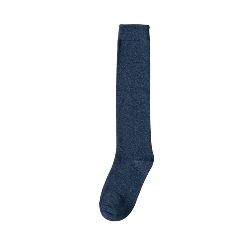 Women Organic Cotton Solid Warm Socks Thigh High Knee